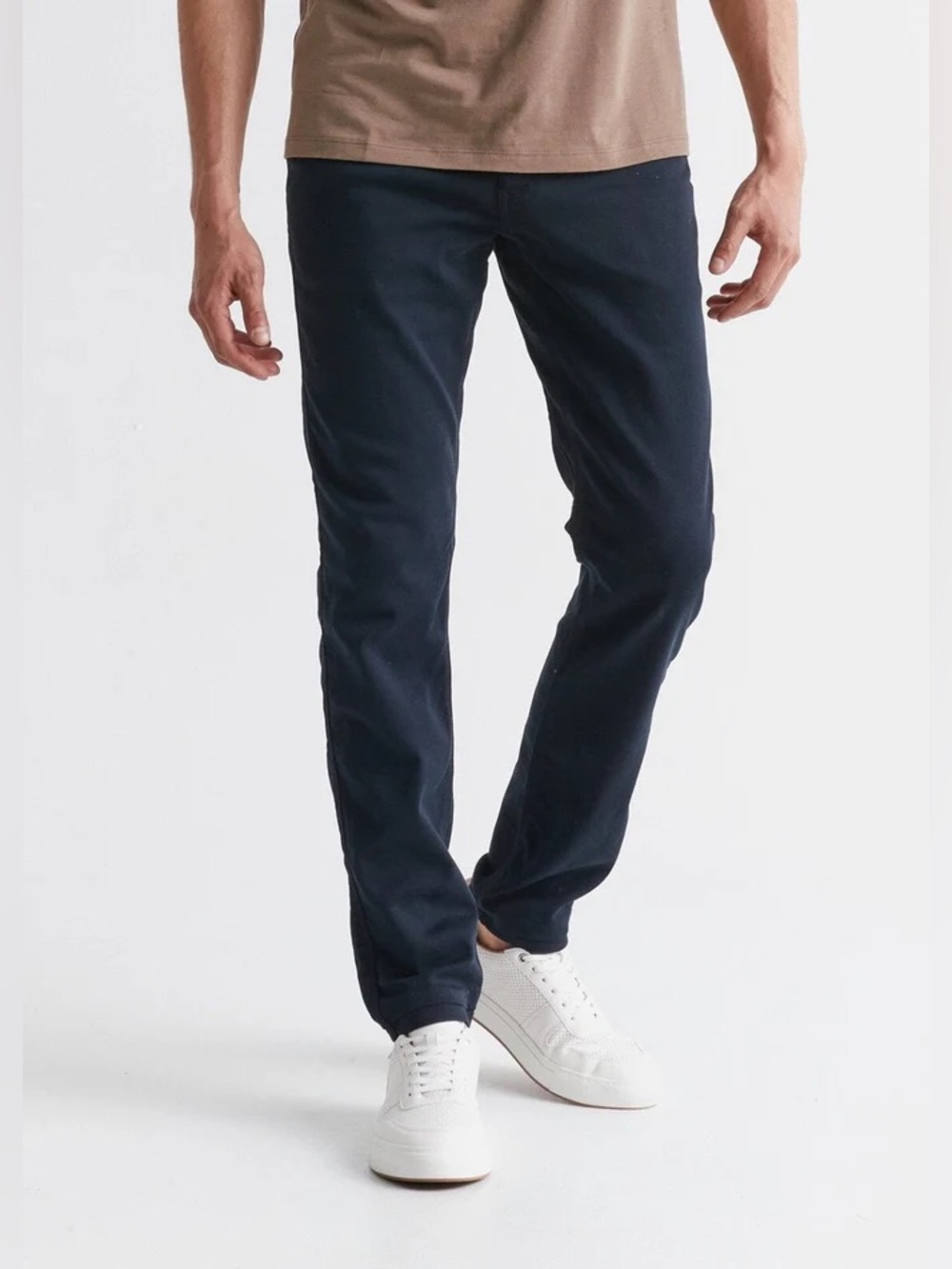 DU/ER No Sweat Slim Pants 36x34 Dark Navy TENCEL Stretch Travel Commuter